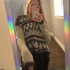 Free People wool hooded sweater